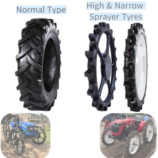BOSTONE High and Narrow Tractors Iron rubber Tyres 12-4-28 13-4-28 14-9 16-9 -28