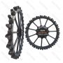 China factory BOSTONE high quality koboto height solid rubber wheel with spray mini tractor height wheels
