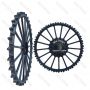 China factory BOSTONE high quality koboto height solid rubber wheel with spray mini tractor height wheels