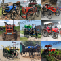 rubber solid tractor boom sprayer tyres and wheels spray in rice paddy field 